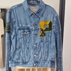 Polo Ralph Lauren Blue Denim Jacket with Patches